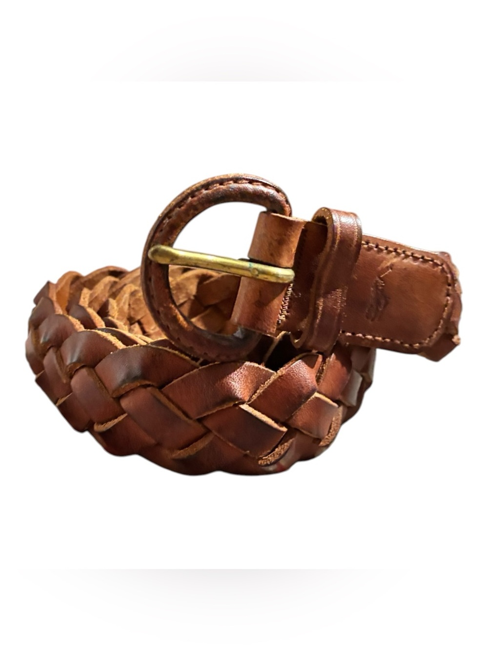 Polo Ralph Lauren Braided Leather Belt Brown